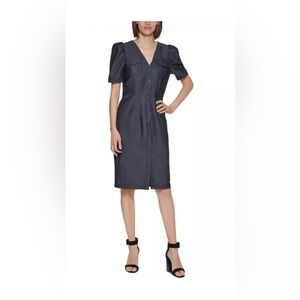 NWT Calvin Klein Puff Sleeve Sheath Dress